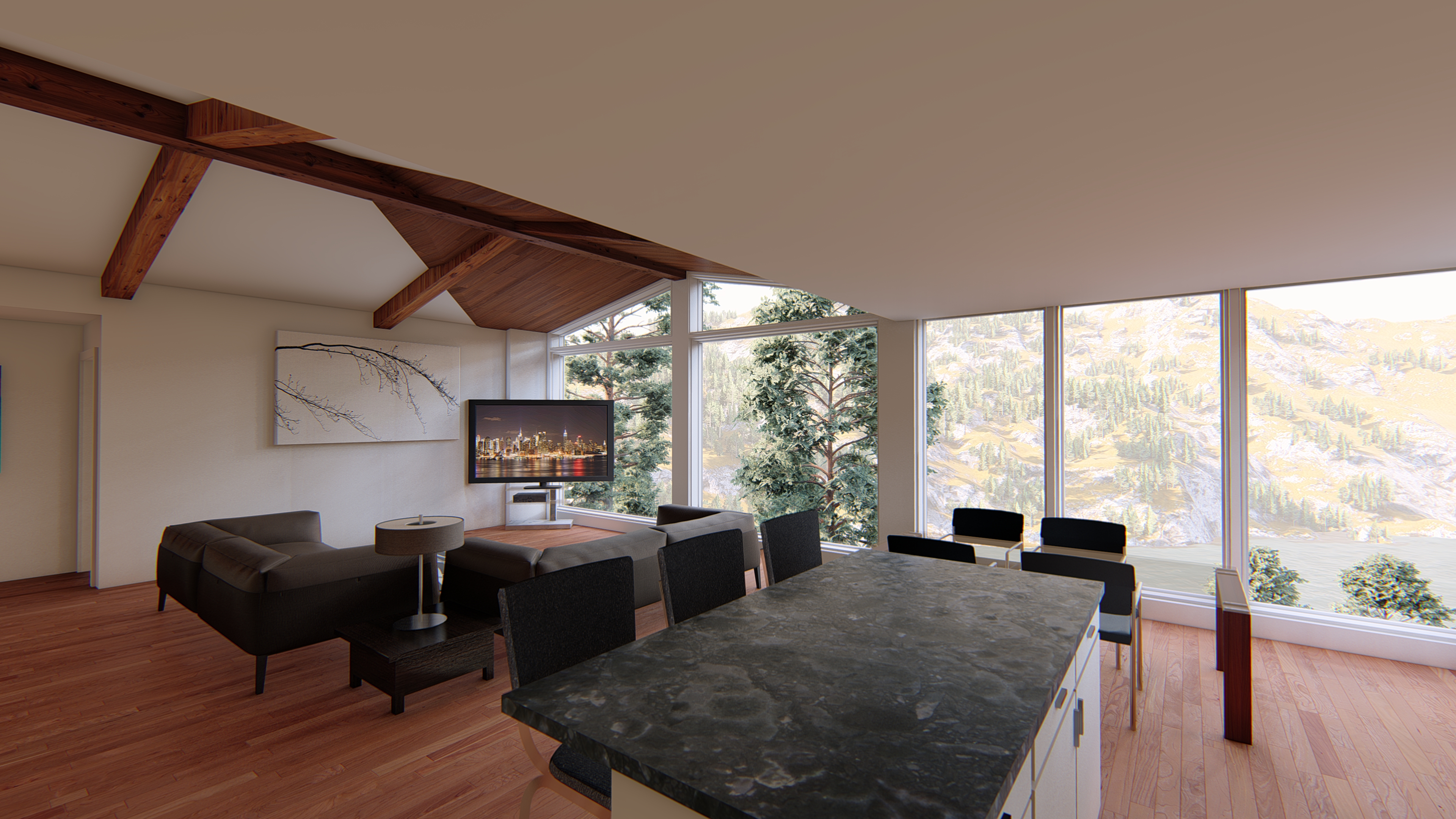 Clifton 1 living room interior Deep Energy Retrofit